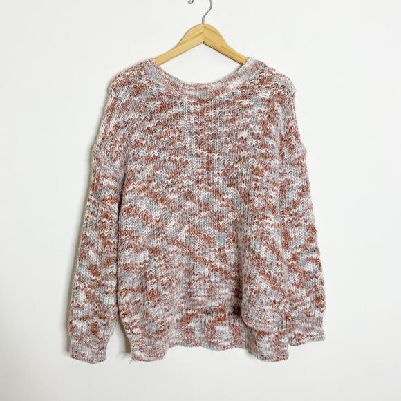 RD Style Eyelash Fringe Chunky Knit Marled Sweater Size XL - Picture 1 of 6